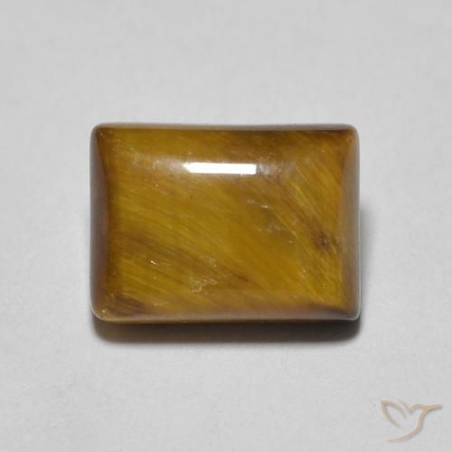 1.58ct Натуральный Светло-коричневый Тигриный Глаз, Огранка Багет, Непрозрачный