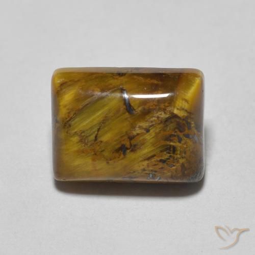 1.68ct Натуральный Теплый коричневый Тигриный Глаз, Огранка Багет, Непрозрачный