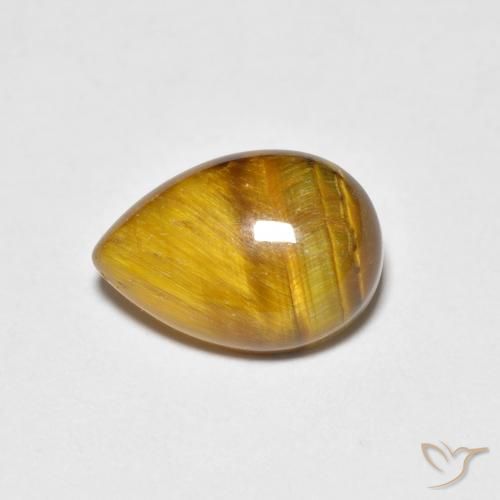 1.95ct Натуральный Светло-коричневый Тигриный Глаз, Форма груши, Непрозрачный