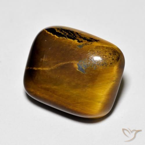 8.75ct Натуральный Желтовато-коричневый Тигриный Глаз, Подушка, Непрозрачный