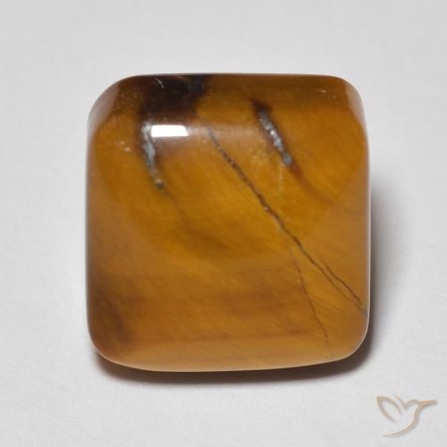 6.10ct Натуральный Коричневый Тигриный Глаз, Подушка, Непрозрачный