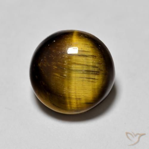1.87 карата, натуральный Medium Dark-Brown Тигровый глаз, Круглый, Непрозрачный