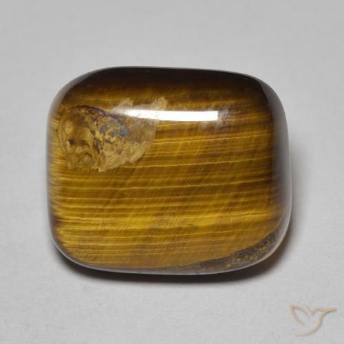 8.34ct Натуральный Золотисто-коричневый Тигриный Глаз, Подушка, Непрозрачный
