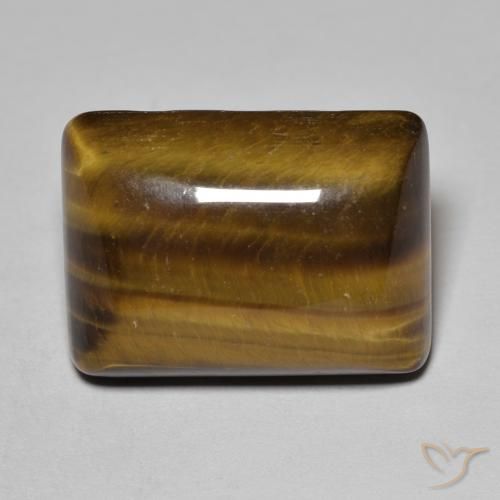 18.85ct Натуральный Теплый коричневый Тигриный Глаз, Огранка Багет, Непрозрачный