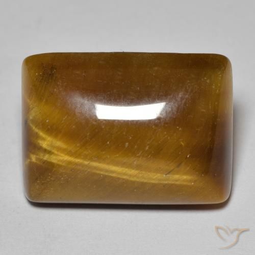16.69ct Натуральный Коричневый Тигриный Глаз, Огранка Багет, Непрозрачный