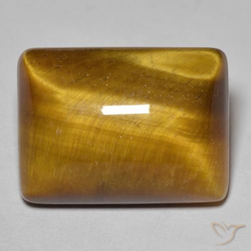 19.70ct Натуральный Теплый коричневый Тигриный Глаз, Огранка Багет, Непрозрачный