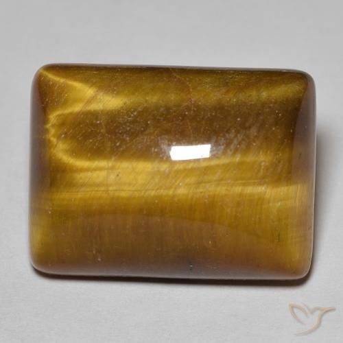 19.11ct Натуральный Теплый коричневый Тигриный Глаз, Огранка Багет, Непрозрачный