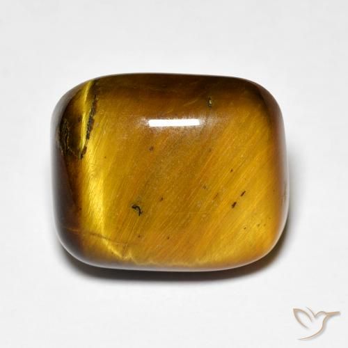 8.44ct Натуральный Коричневый Тигриный Глаз, Подушка, Непрозрачный