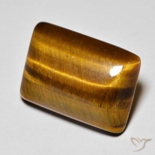 13.68ct Натуральный Теплый коричневый Тигриный Глаз, Огранка Багет, Непрозрачный
