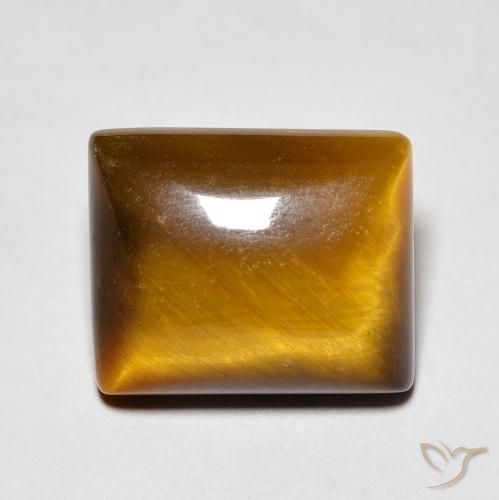 6.31ct Натуральный Medium Light-Brown Тигриный Глаз, Огранка Багет, Непрозрачный