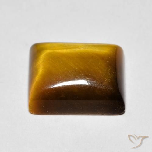 6.31 карата, натуральный Medium Light-Brown Тигровый глаз, Огранка Багет, Непрозрачный