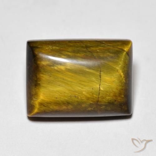 7.95ct Натуральный Теплый коричневый Тигриный Глаз, Огранка Багет, Непрозрачный
