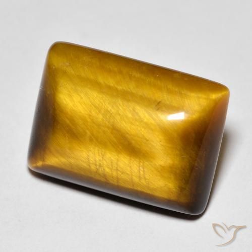 13.65ct Натуральный Medium Light-Brown Тигриный Глаз, Огранка Багет, Непрозрачный