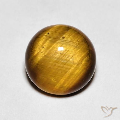 2.27ct Натуральный Medium Dark-Brown Тигровый глаз, Круглый, Непрозрачный