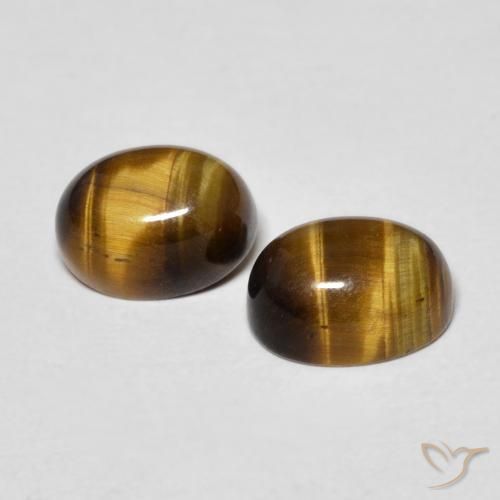 Натуральный коричневый tiger's eye 3,16 карата огранка овал, непрозрачный