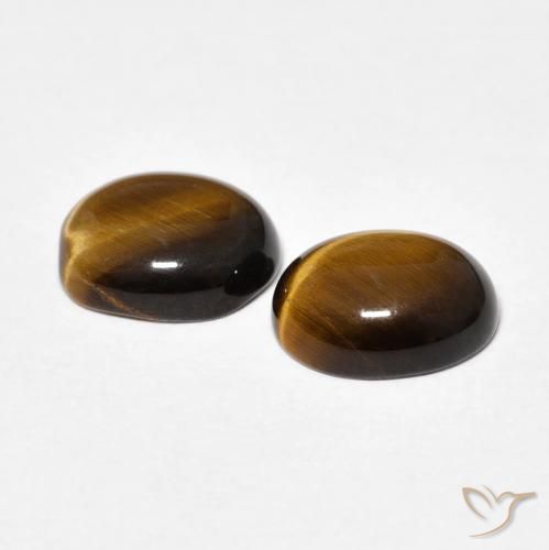 3.30 карата, натуральный Medium Dark-Brown Тигровый глаз, Овал, Непрозрачный