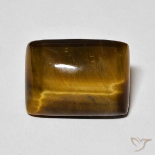 14.14ct Натуральный Теплый коричневый Тигриный Глаз, Огранка Багет, Непрозрачный