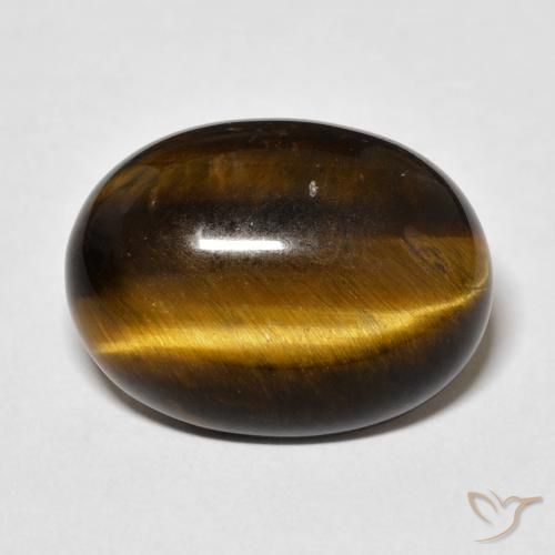 14.75ct Натуральный Medium Dark-Brown Тигриный Глаз, Овал, Непрозрачный