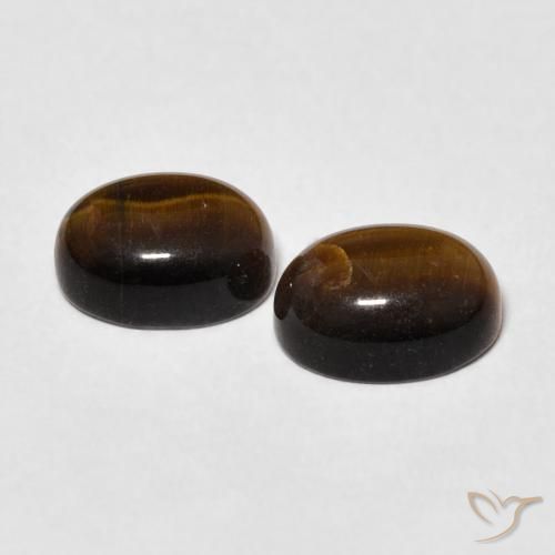 3.01 карата, натуральный Medium Dark-Brown Тигровый глаз, Овал, Непрозрачный