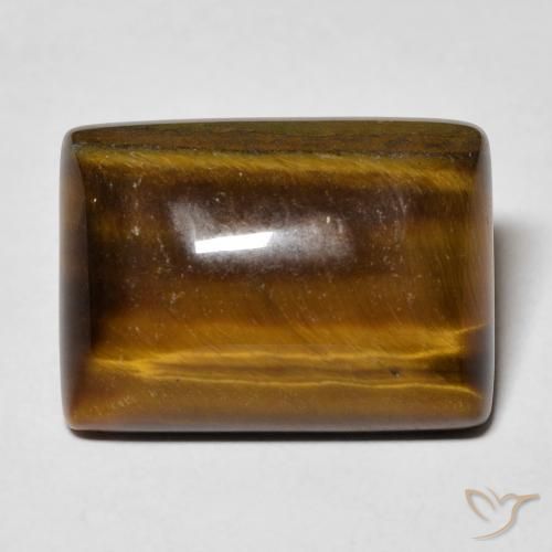 13.54ct Натуральный Имбирный пряник коричневый Тигриный Глаз, Огранка Багет, Непрозрачный