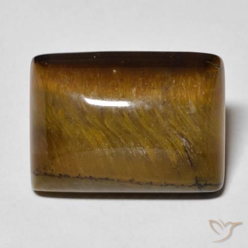 13.99ct Натуральный Теплый коричневый Тигриный Глаз, Огранка Багет, Непрозрачный