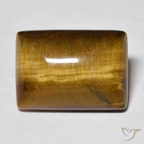 12.68ct Натуральный Теплый коричневый Тигриный Глаз, Огранка Багет, Непрозрачный