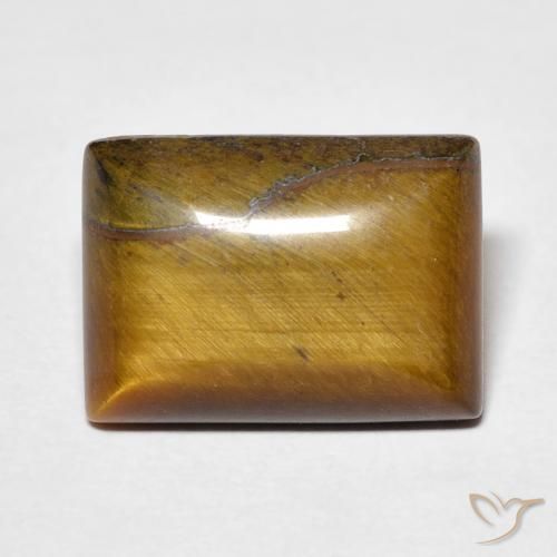 6.62ct Натуральный Золотисто-коричневый Тигриный Глаз, Огранка Багет, Непрозрачный