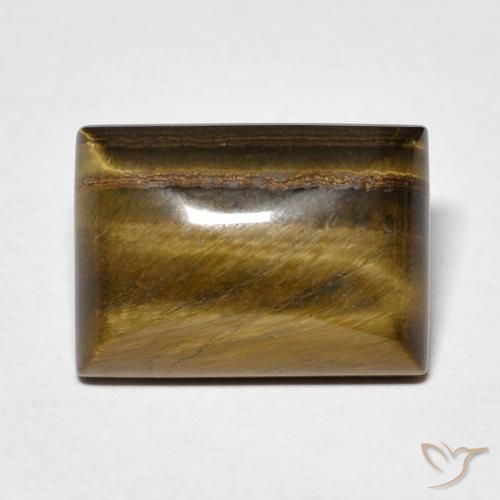 7.07ct Натуральный Medium Light-Brown Тигровый глаз, Огранка Багет, Непрозрачный