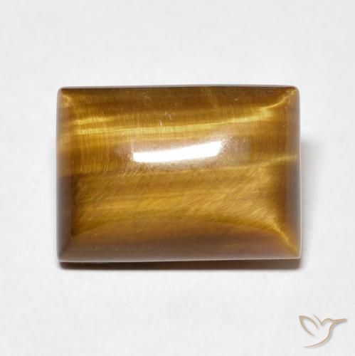 8.08ct Натуральный Теплый коричневый Тигриный Глаз, Огранка Багет, Непрозрачный