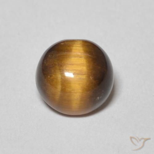 1.32ct Натуральный Имбирный пряник коричневый Тигриный Глаз, Круглый, Непрозрачный