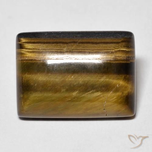 15.09ct Натуральный Желтовато-коричневый Тигриный Глаз, Огранка Багет, Непрозрачный