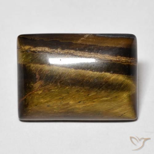 12.30ct Натуральный Теплый коричневый Тигриный Глаз, Огранка Багет, Непрозрачный