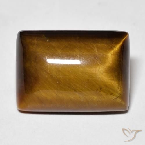 13.42ct Натуральный Золотисто-коричневый Тигровый глаз, Огранка Багет, Непрозрачный