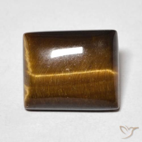 5.71ct Натуральный Теплый коричневый Тигриный Глаз, Огранка Багет, Непрозрачный