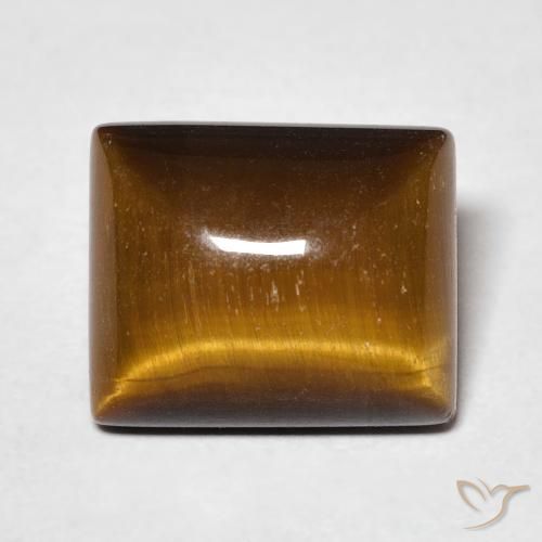 6.47ct Натуральный Золотисто-коричневый Тигриный Глаз, Огранка Багет, Непрозрачный