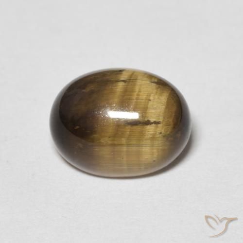 1.97ct Натуральный Желтовато-коричневый Тигриный Глаз, Овал, Непрозрачный