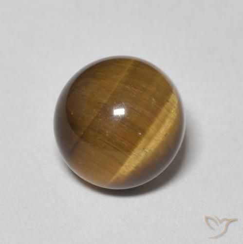 2.44ct Натуральный Коричневый Тигриный Глаз, Круглый, Непрозрачный