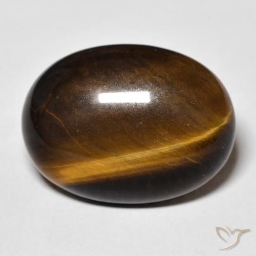 14.23ct Натуральный Medium Dark-Brown Тигриный Глаз, Овал, Непрозрачный