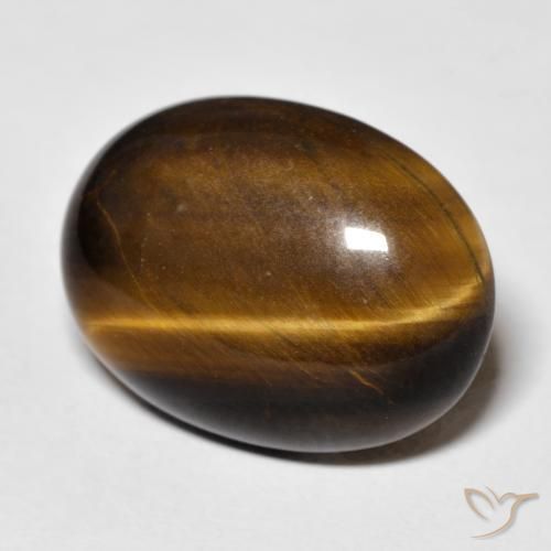 14.23 карата, натуральный Medium Dark-Brown Тигровый глаз, Овал, Непрозрачный