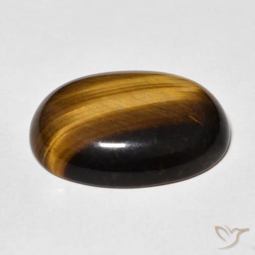 14.23 карата, натуральный Medium Dark-Brown Тигровый глаз, Овал, Непрозрачный