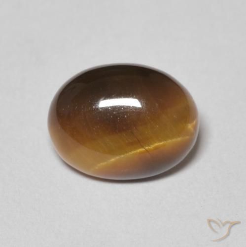 1.78ct Натуральный Золотисто-коричневый Тигриный Глаз, Овал, Непрозрачный