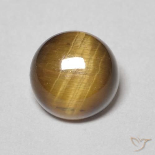 1.53ct Натуральный Коричневый Тигриный Глаз, Круглый, Непрозрачный