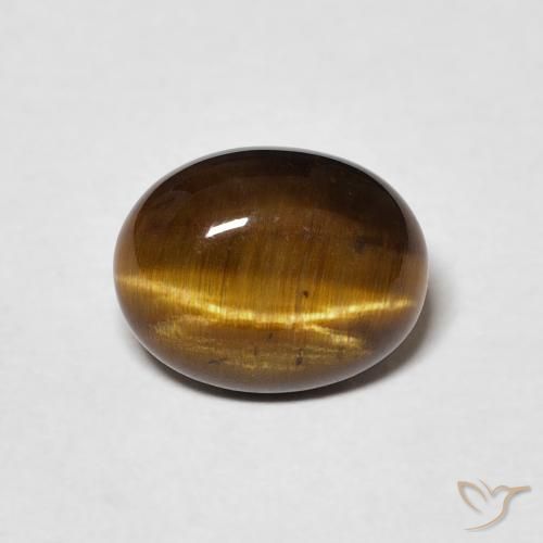 1.68ct Натуральный Теплый коричневый Тигриный Глаз, Овал, Непрозрачный