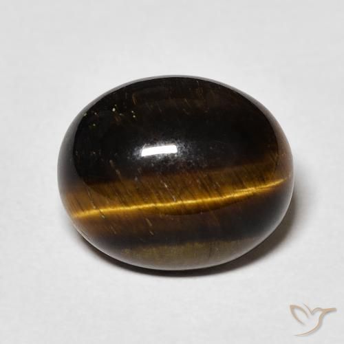 4.79ct Натуральный Medium Dark-Brown Тигриный Глаз, Овал, Непрозрачный
