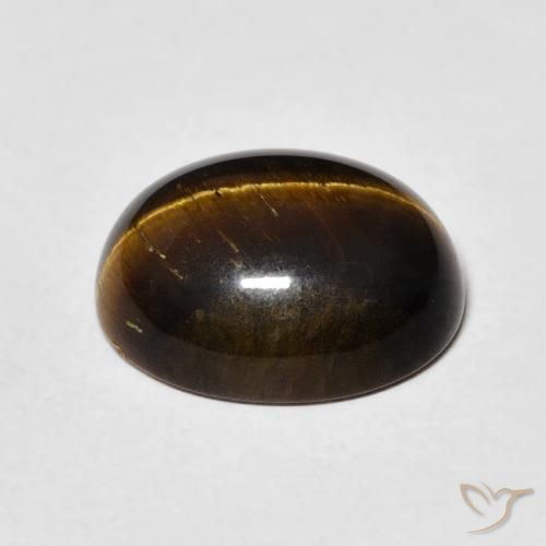 4.79 карата, натуральный Medium Dark-Brown Тигровый глаз, Овал, Непрозрачный