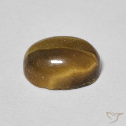 1.68 карата, натуральный Medium Light-Brown Тигровый глаз, Овал, Непрозрачный