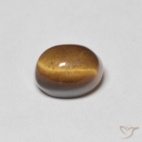 4.94ct Натуральный Теплый коричневый Тигриный Глаз, Овал, Непрозрачный