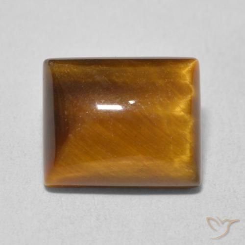 6.18ct Натуральный Теплый коричневый Тигриный Глаз, Огранка Багет, Непрозрачный