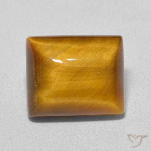 6.15ct Натуральный Medium Light-Brown Тигриный Глаз, Огранка Багет, Непрозрачный