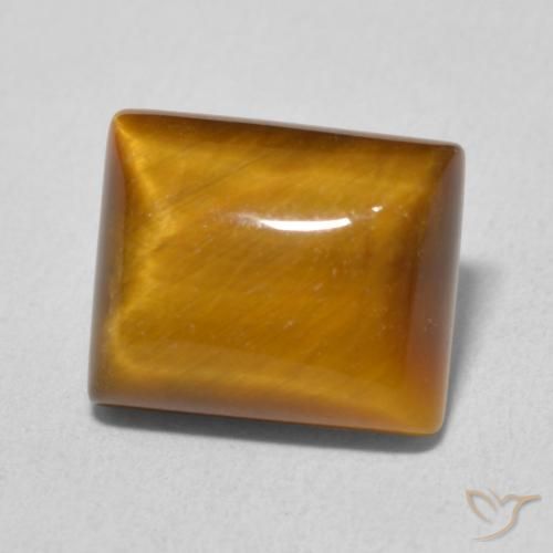 6.15 карата, натуральный Medium Light-Brown Тигровый глаз, Огранка Багет, Непрозрачный